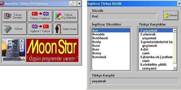 Moonstar Türkçe İngilizce Sözlük Moonstar Türkçe İngilizce Sözlük
